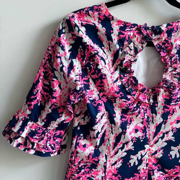 Lily Pulitzer Fiesta Stretch Shift Mini Dress in Nauti Navy Beyond the Sea Sz 00 - Picture 8 of 17